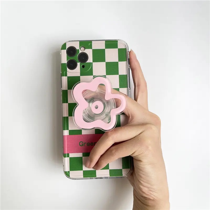 Transparent Flowers Phone Grip Tok Holder Socket Phone Bracket Finger Ring For IPhone Samsung Griptok Support Telephone Portable