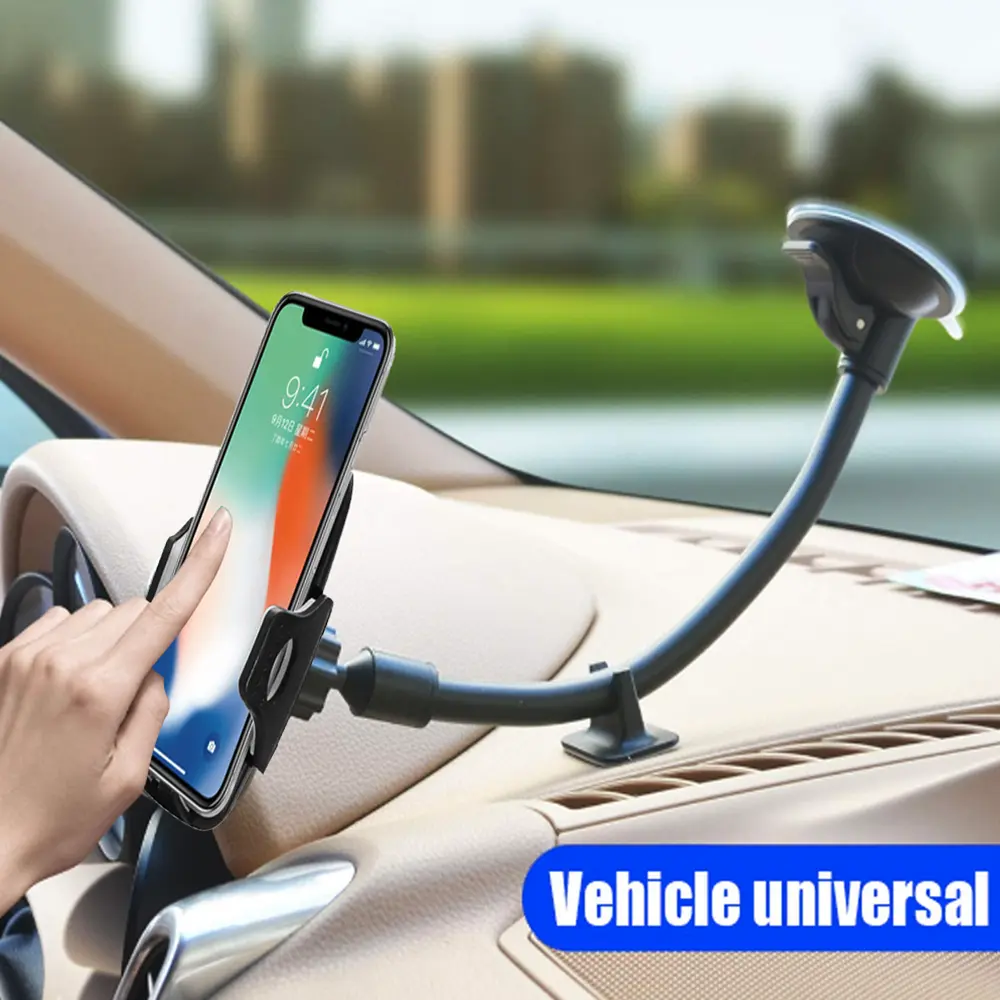 Xnyocn Universal Windshield Dashboard Flexible Long Arm Car Phone Stand Holder Mount For iPhone 13 12 11 Pro Max 8 Xiaomi Huawei