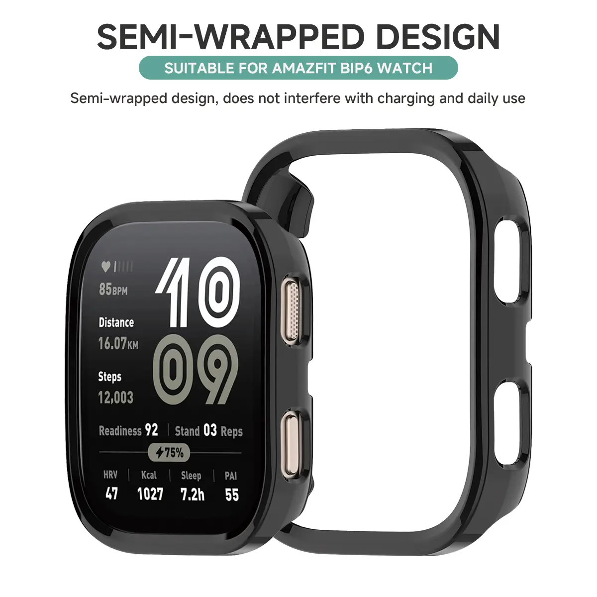 PC Hollow Case For Amazfit Bip 6 (2435) Protector Samrt Watch Strap Cover Bumper For Huami Amazfit Bip6 Protective Shell Band