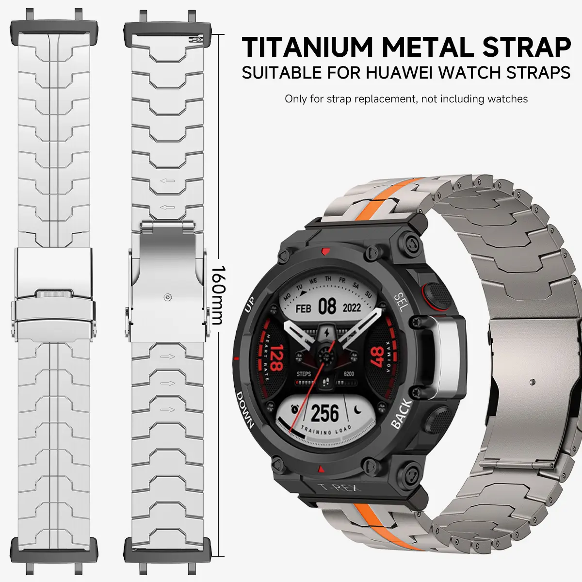 Metal Bracelet For Amazfit T-REX 3/2 Correa Business Stainless Steel Band for Amzafti T-REX3 Bracelet T-REX/T-REX Pro Wristband