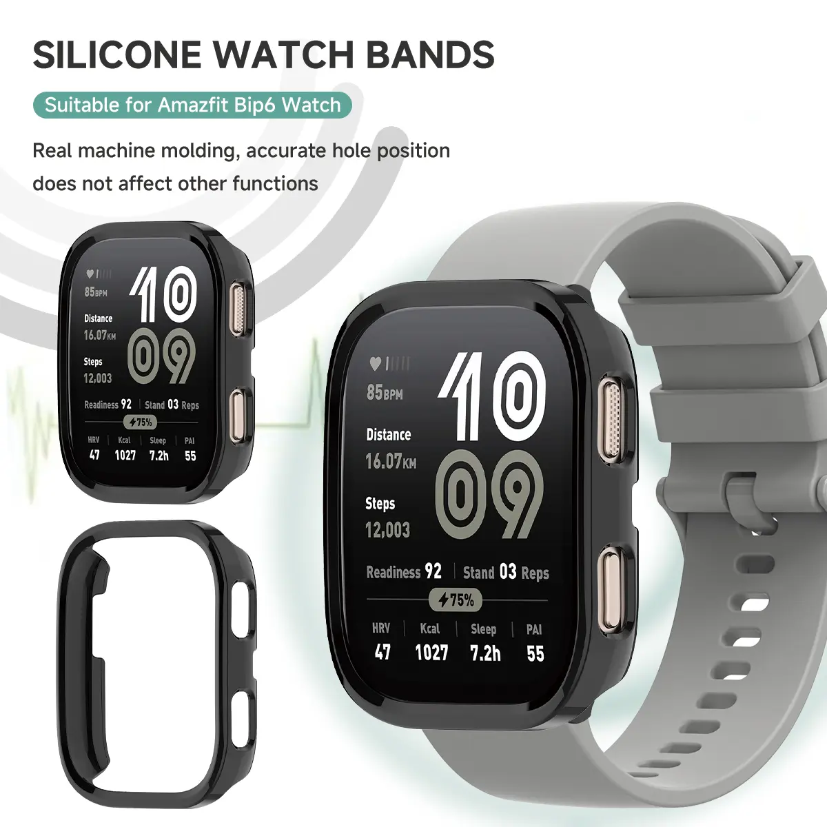 PC Hollow Case For Amazfit Bip 6 (2435) Protector Samrt Watch Strap Cover Bumper For Huami Amazfit Bip6 Protective Shell Band