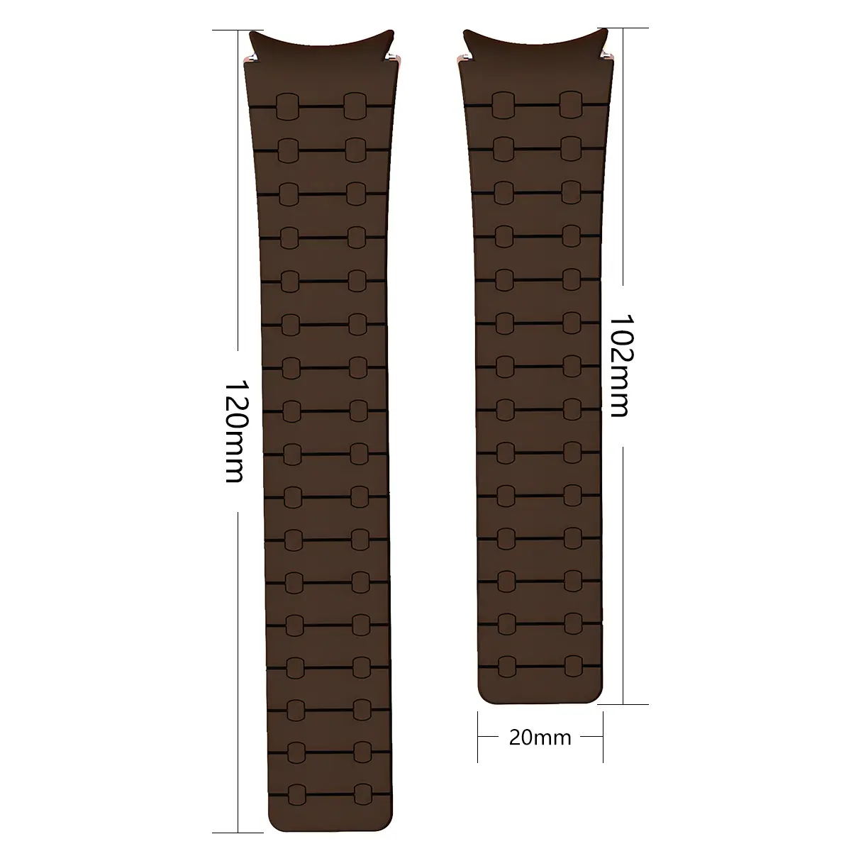 20mm No Gaps Silicone Band for Samsung Watch Galaxy4 6 Classic 43mm 47mm 42 46mm 6 5 4 44 40mm Magnetic Strap 5Pro 45mm Bracelet
