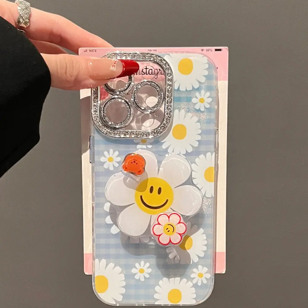INS Cute Cartoon Rotate Flower Grip Tok Griptok Phone Holder  Stand Support For iPhone Samsung Universal Accessories Holder