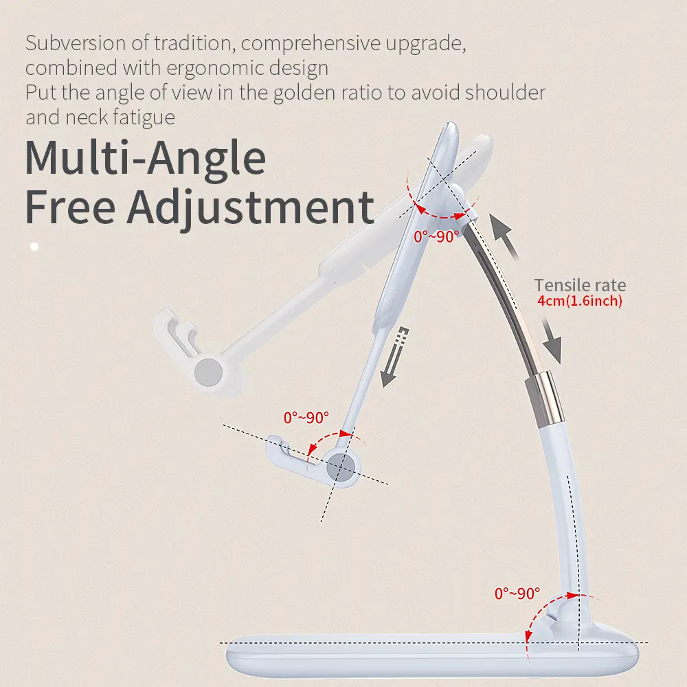 Essager Foldable Desk Phone Holder Stand For iPhone 12 iPad Xiaomi Adjustable Gravity Metal Table Desktop Cell Smartphone Stand