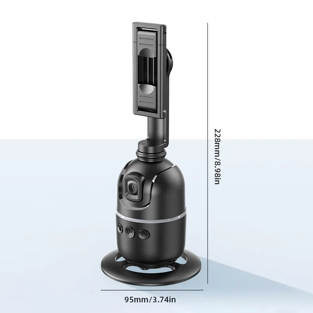 Auto Face Tracking Tripod 360° Rotation Auto Tracking Phone Holder Rechargeable Smart Shooting Stand for Tiktok Video Recording