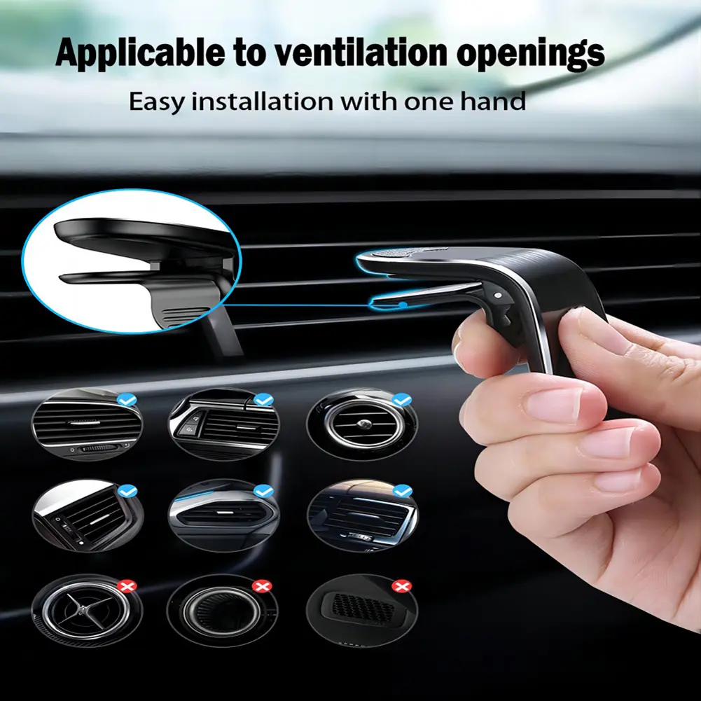 Magnetic Air Vent Clip Mount Stand for OOONO CO-Driver NO1 NO2 Strong Magnet Holder for Secure Device Placement