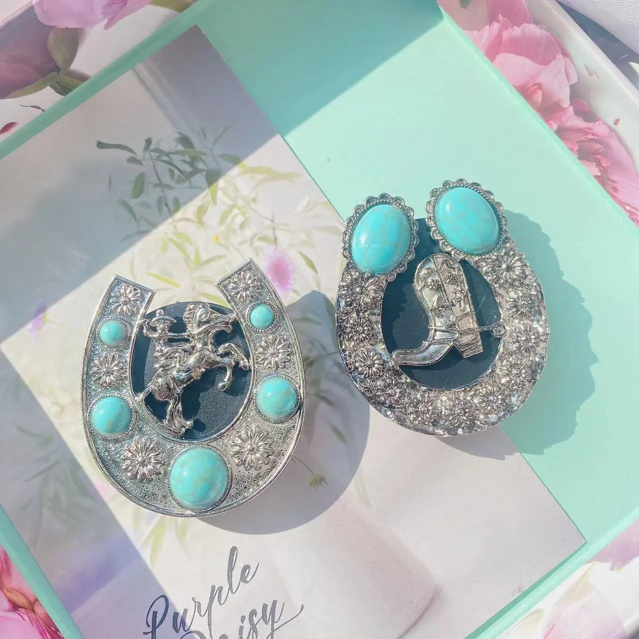 Luxury Popular Turquoise Expanding Phone Stand Grip Finger Rring Support Anti-Fall Foldable Universal Mobile Phone Holder
