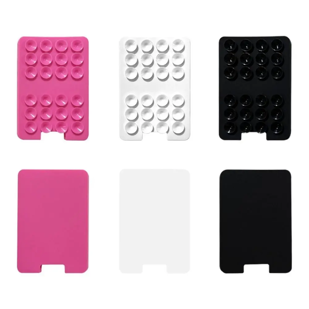 Phone Card Holder Suction Cup Phone Mount Wallet Back Adhesive Silicone Sucker Phone Accessories Strong Adsorption Hand-Free