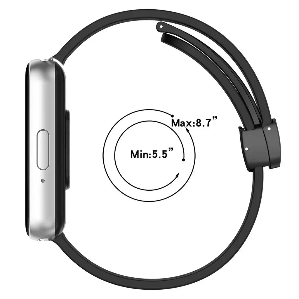 Magnetic D Buckle Sports Silicone Band For Samsung Galaxy Fit 3 Fit3 SM-R390 Replacement Strap Wristband Bracelet Accessories