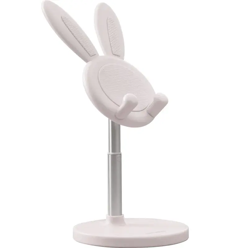Cute Bunny Phone Holder Desktop Cell Phone Stand Height Angle Adjustable For iPhone 13 14 iPad Lovely Rabbit Tablet Support