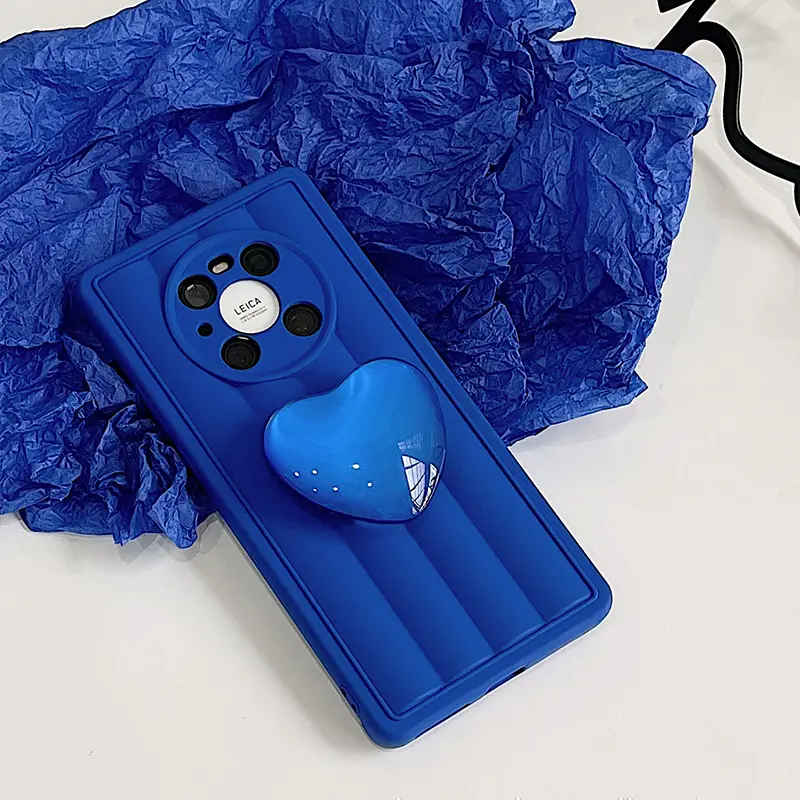 Cute 3D Glossy Love Heart Phone Socket Holder Finger Grip Tok Bracket For iPhone 14Pro Samsung Universal Folding Stand Griptok