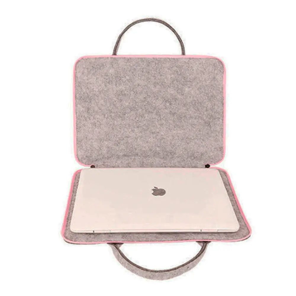 Wool Felt Laptop Sleeve Bag 11-15 Inch Briefcase Hand Bags for IPAD Macbook Pro Notebook Wear-resistant Notebook Liner Package