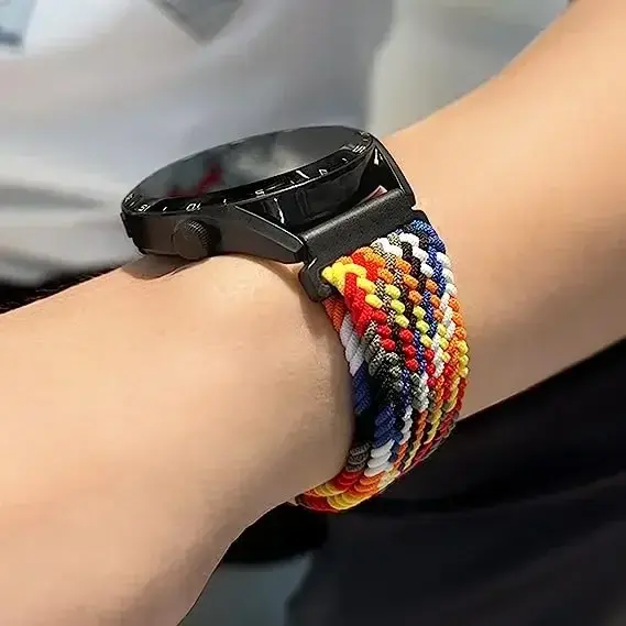 20 22mm Strap for Samsung Galaxy Watch 7 6 5 4 Band 40/44mm 5Pro Active 2 Gear S3 Braided Elastic Bracelet for Huawei GT2/3 4Pro