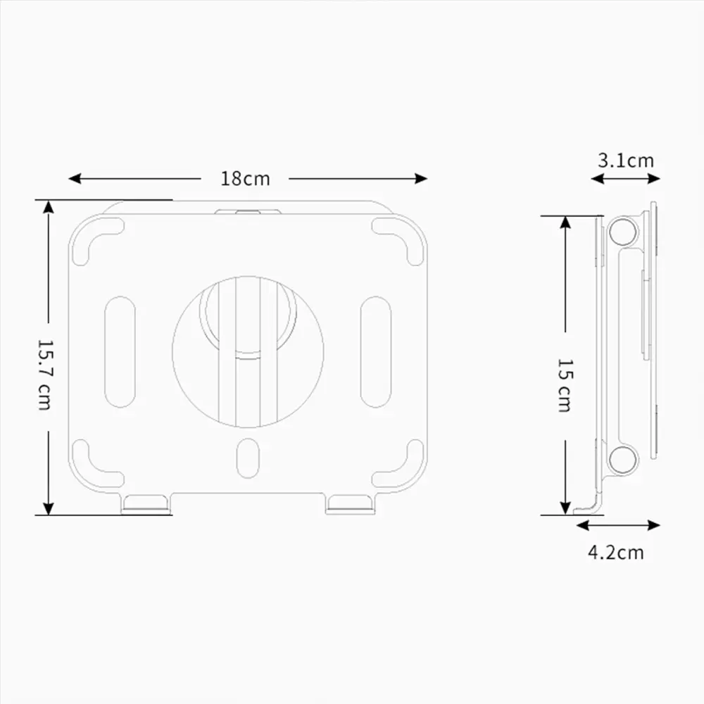 Aluminum Tablet Stand Adjustable Swivel for iPad Pro with 360 Rotating Base Foldable Desktop Stand Holder Compatible All Tablet