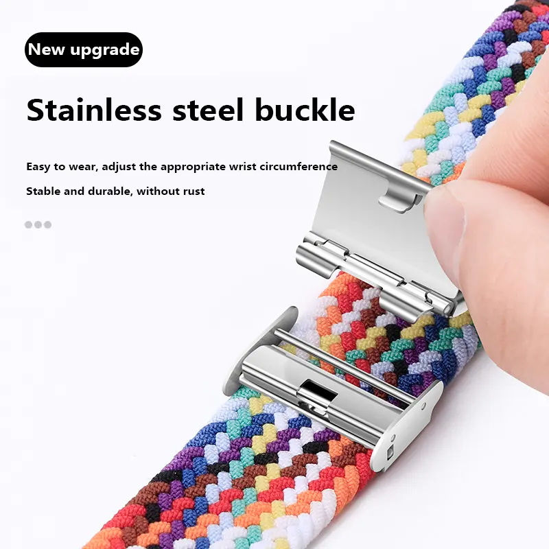 20 22mm Strap for Samsung Galaxy Watch 7 6 5 4 Band 40/44mm 5Pro Active 2 Gear S3 Braided Elastic Bracelet for Huawei GT2/3 4Pro