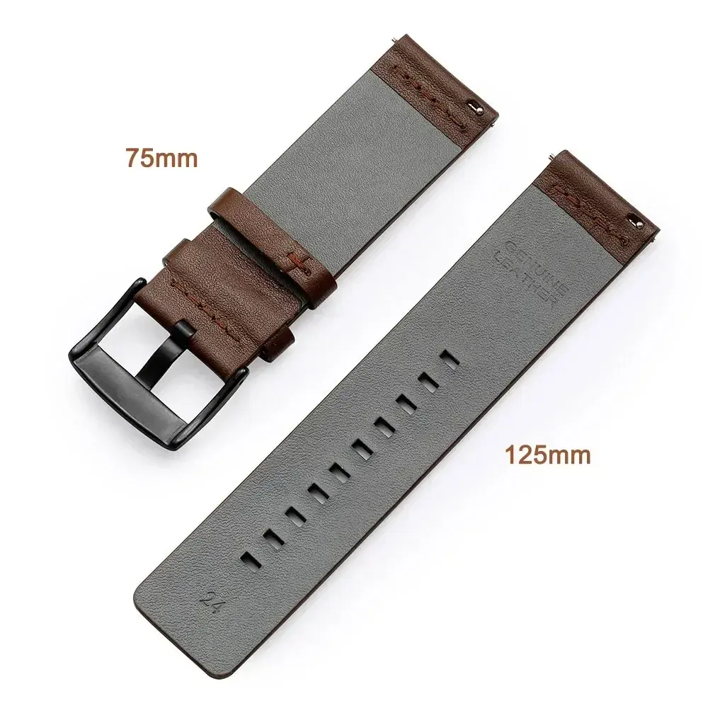 Z26 Genuine leather Watchbands 18 20 22 24mm For Samsung Watch 46mm 44mm 42mm 40mm Strap For Huawei Watch For moto360 II
