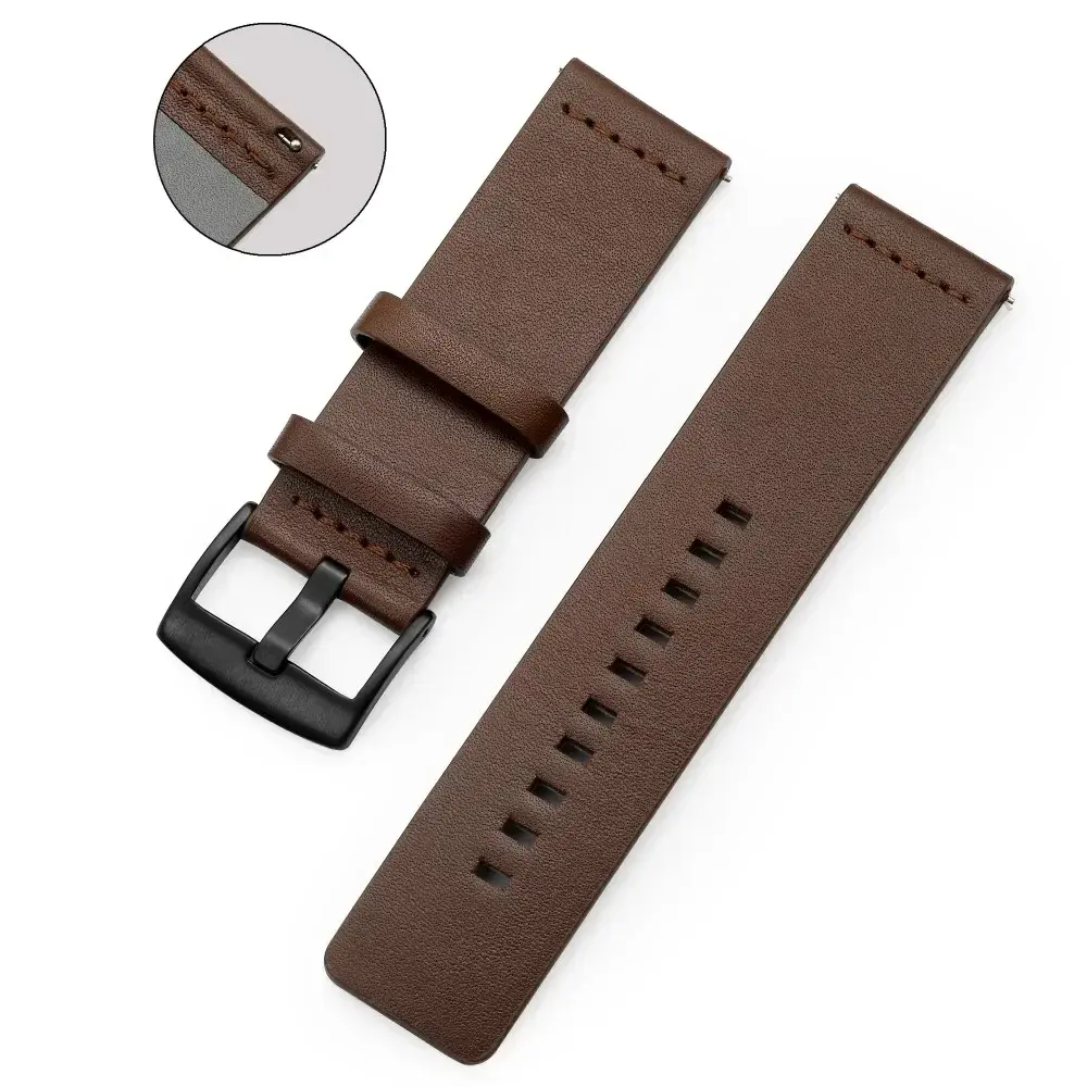 Z26 Genuine leather Watchbands 18 20 22 24mm For Samsung Watch 46mm 44mm 42mm 40mm Strap For Huawei Watch For moto360 II