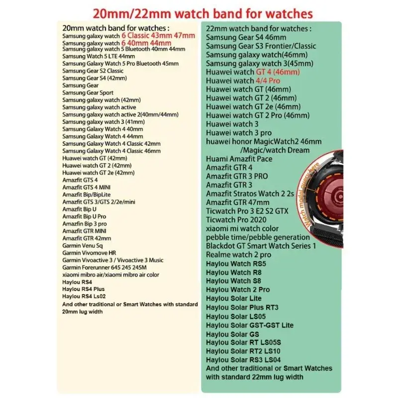 20mm 22mm Nylon Strap for Samsung Galaxy Watch 5 Pro Watchband for Galaxy Watch 7 6 40 44mm Watch 4 42 46mm ReplacementWristband