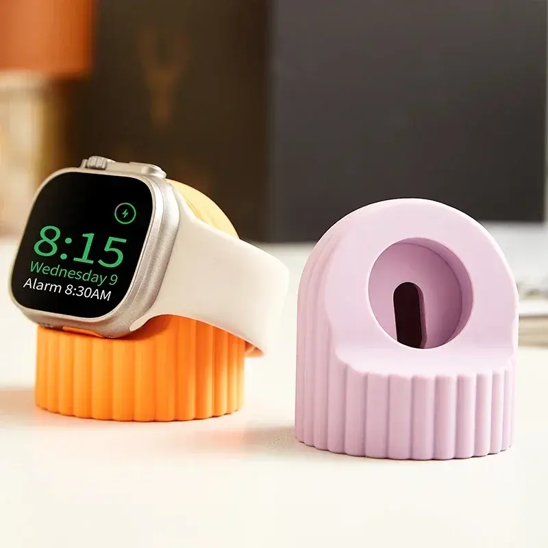 Silicone Watch Charger Stand For Apple Watch Series Ultra/8/7/6/SE/5/4/3/2 49 45 44 42mm 41 40 38mm Charging Station Dock Holder
