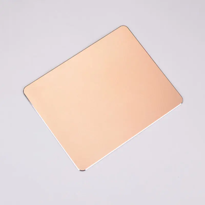 17*24*0.3/20*25*0.3CM Aviation Level Aluminum Metal + Rubber Mouse Pad Luxury Simple Frosted Matte Aluminum Laptop/PC Mouse Pads