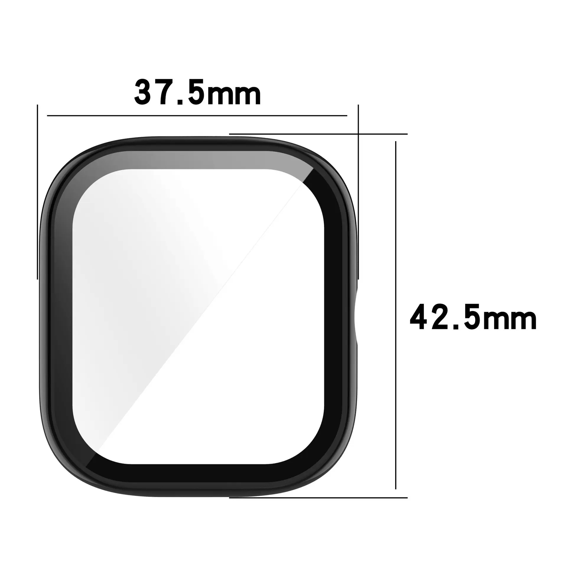 PC+Tempered Glass Case For Amazfit Bip U/Bip U pro Integrated Watch Case For Amazfit Pop Pro Screen Protector Cover Bumper Shell