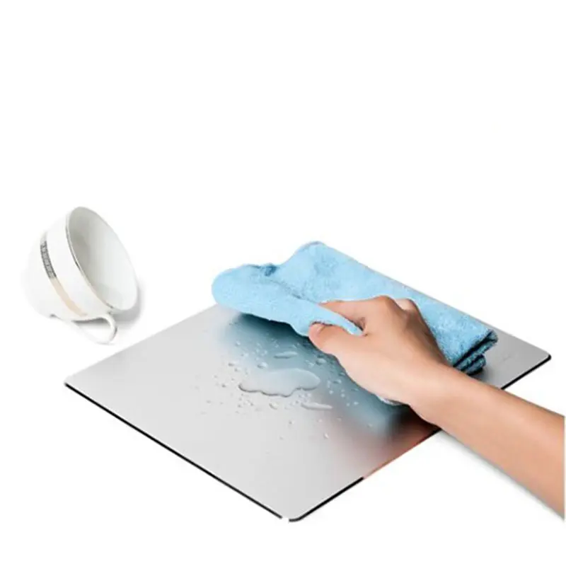 17*24*0.3/20*25*0.3CM Aviation Level Aluminum Metal + Rubber Mouse Pad Luxury Simple Frosted Matte Aluminum Laptop/PC Mouse Pads