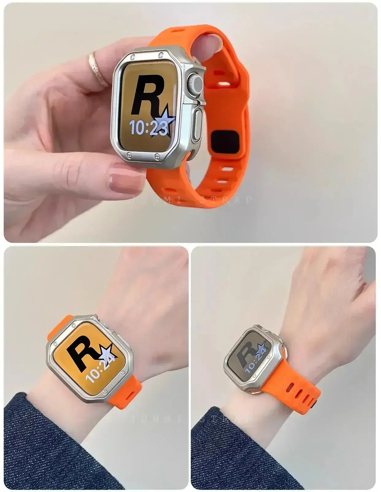 Soft Silicone Strap+Case For Apple Watch Band 49mm 46mm 45mm 42mm Bracelet Correa iWatch Ultra 2 38mm 40mm 41mm Watchband 10 9 8
