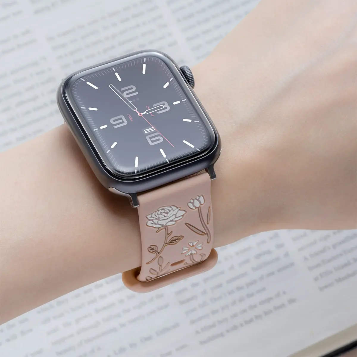 Engraved Strap For Apple Watch Band 46mm 40 44mm 41 49mm 45 38 42mm Silicone bracelet For iwatch series 10 9 7 se 6 5 4 8 ultra