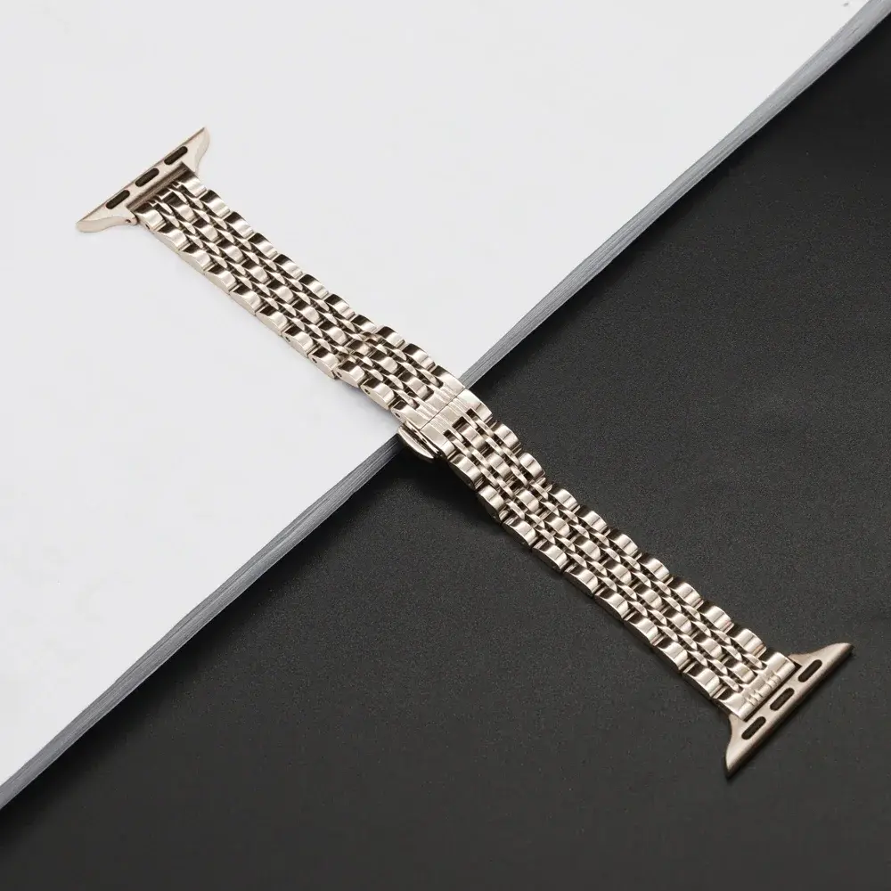 Slim Metal Bracelet For Apple Watch Band 46mm 42mm 45/41mm 44/40mm Stainless Steel Strap For iWatch Series 10 9 8 7 6 Ultra 49mm