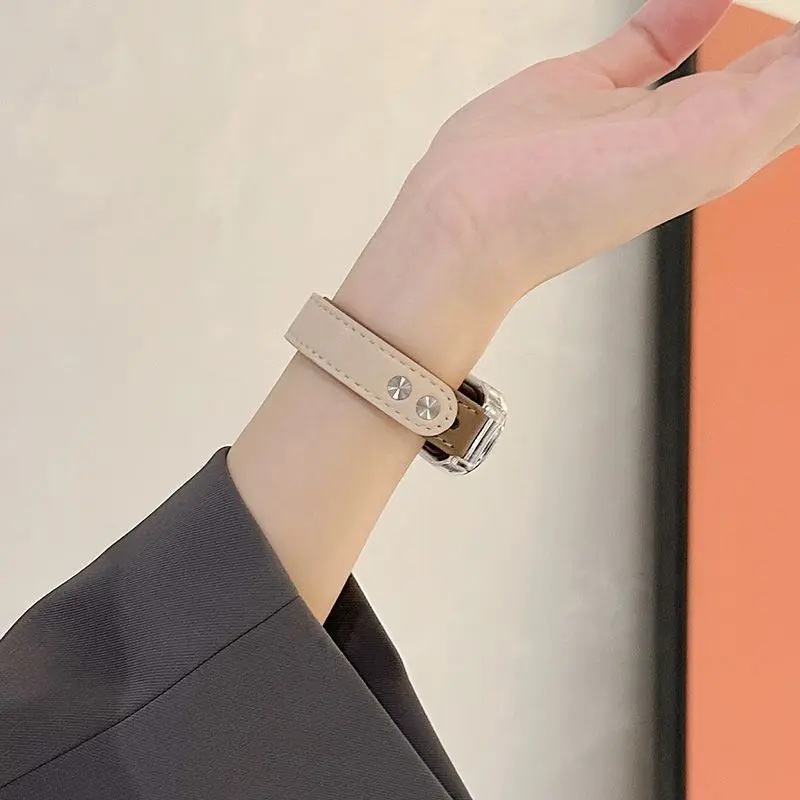 Leather Loop Strap for MiBand 9 Xiaomi Smart Band Fashion Band for Xiaomi 8 7 6 5 4 3 NFC Global Version Replace Accessories