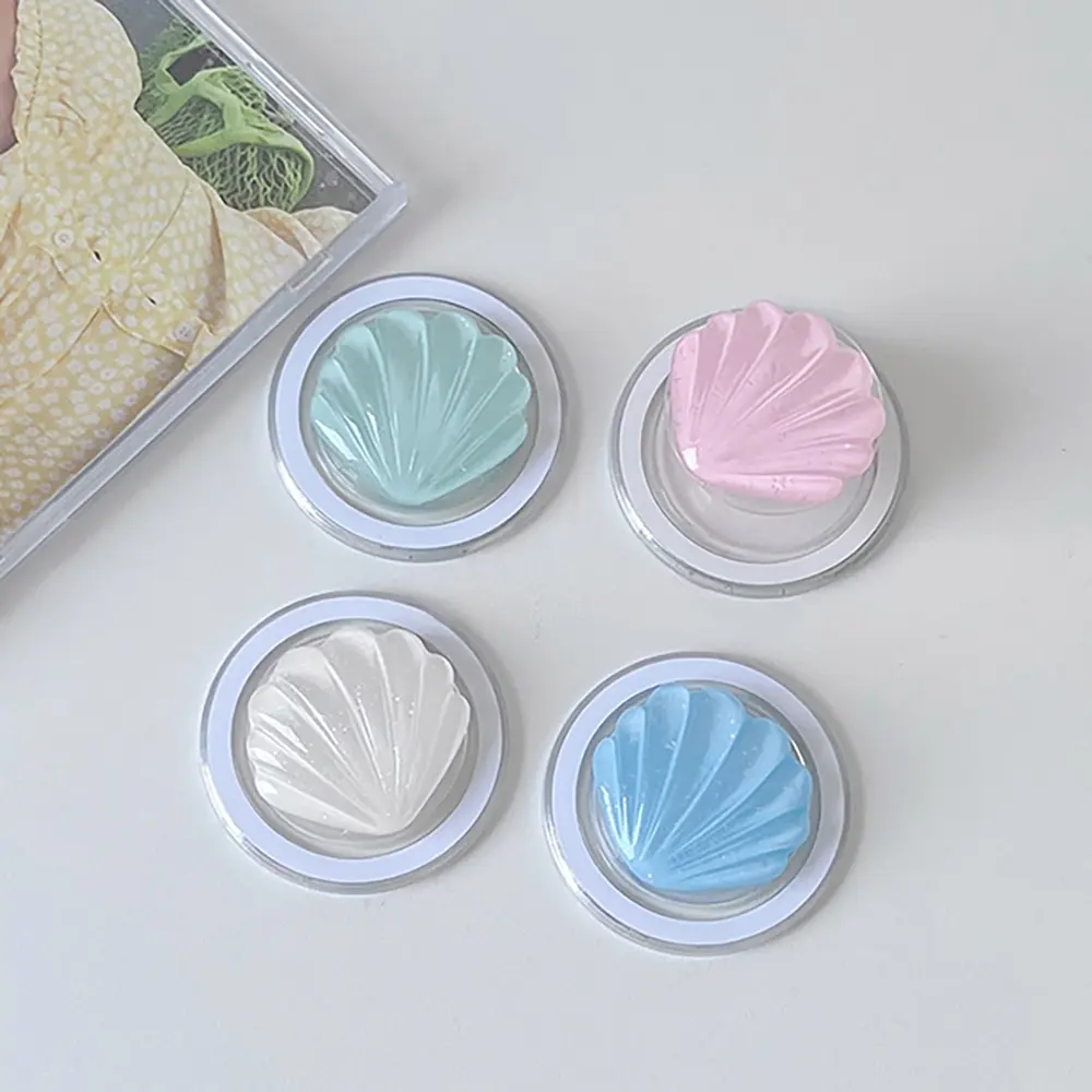 Korea Cute 3D Glitter Seashell For Magsafe Magnetic Phone Griptok Grip Tok Stand For iPhone Wireless Charging Case Holder Ring