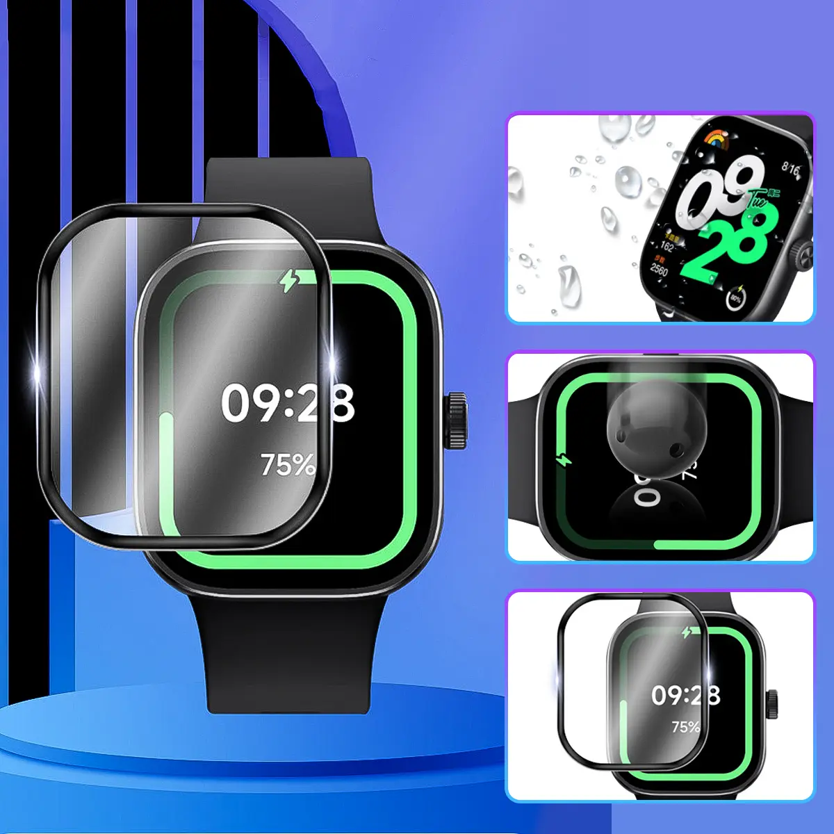 20D Screen Protector for Mi Redmi Watch 4 Anti-scratch Film for Redmi Watch 4 Full Coverage Ultra-HD Protective Film (Not Glass)