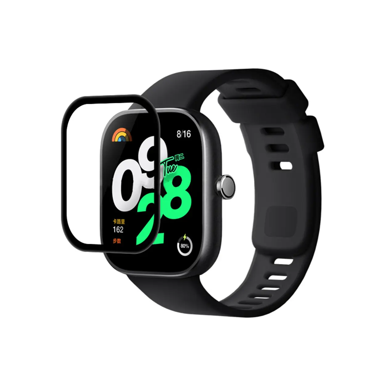 20D Screen Protector for Mi Redmi Watch 4 Anti-scratch Film for Redmi Watch 4 Full Coverage Ultra-HD Protective Film (Not Glass)