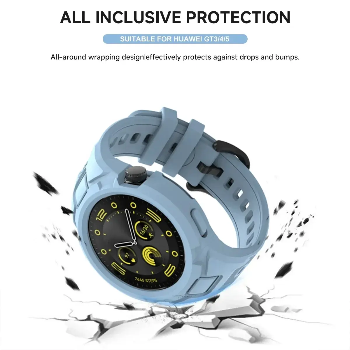 Strap+Case for Huawei Watch GT5 4 41/46mm GT3 42mm Sports Breathable Strap for Huawei Watch GT5 GT4 41/46mm Watch Accessories