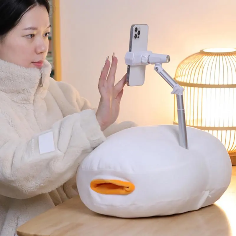 Phone Holder for Bed, Pillow Stand Compatible with 4-7" Phone, Mobile Phone Stand, Height Angle Adjustable, Idea for Kindle Read