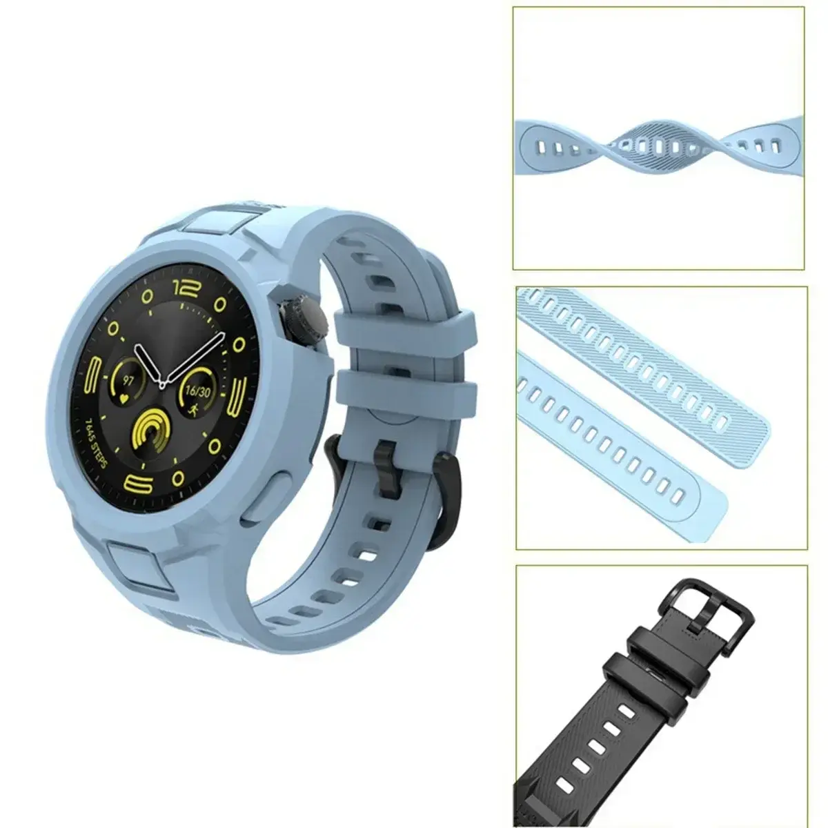 Strap+Case for Huawei Watch GT5 4 41/46mm GT3 42mm Sports Breathable Strap for Huawei Watch GT5 GT4 41/46mm Watch Accessories