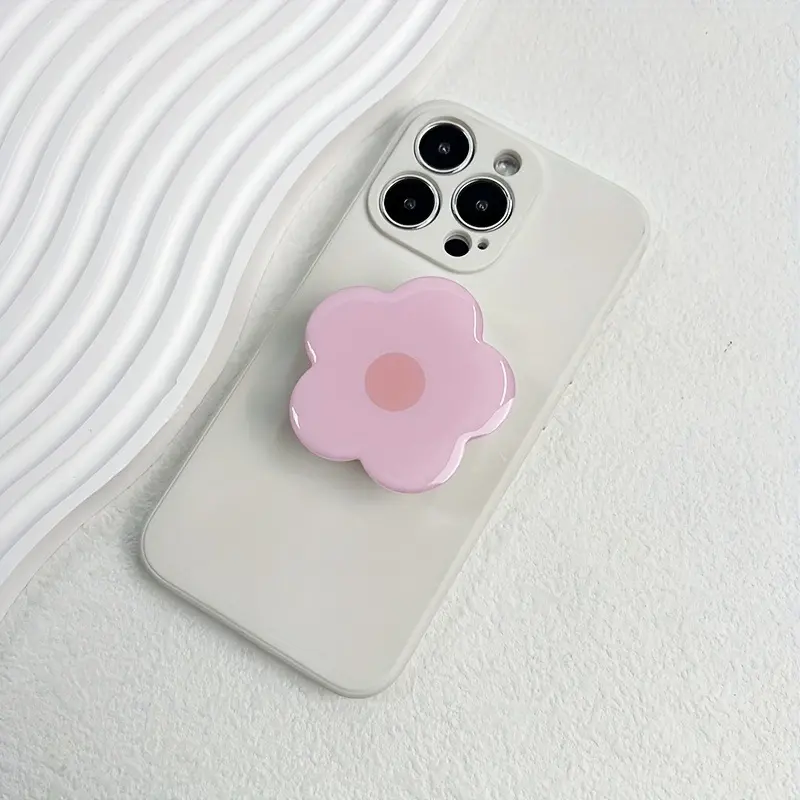Clear Flower Folding Expandable Mobile Phone Grip Holder Socket Pocket Support for IPhone 16 Finger Ring Griptok Expanding Stand
