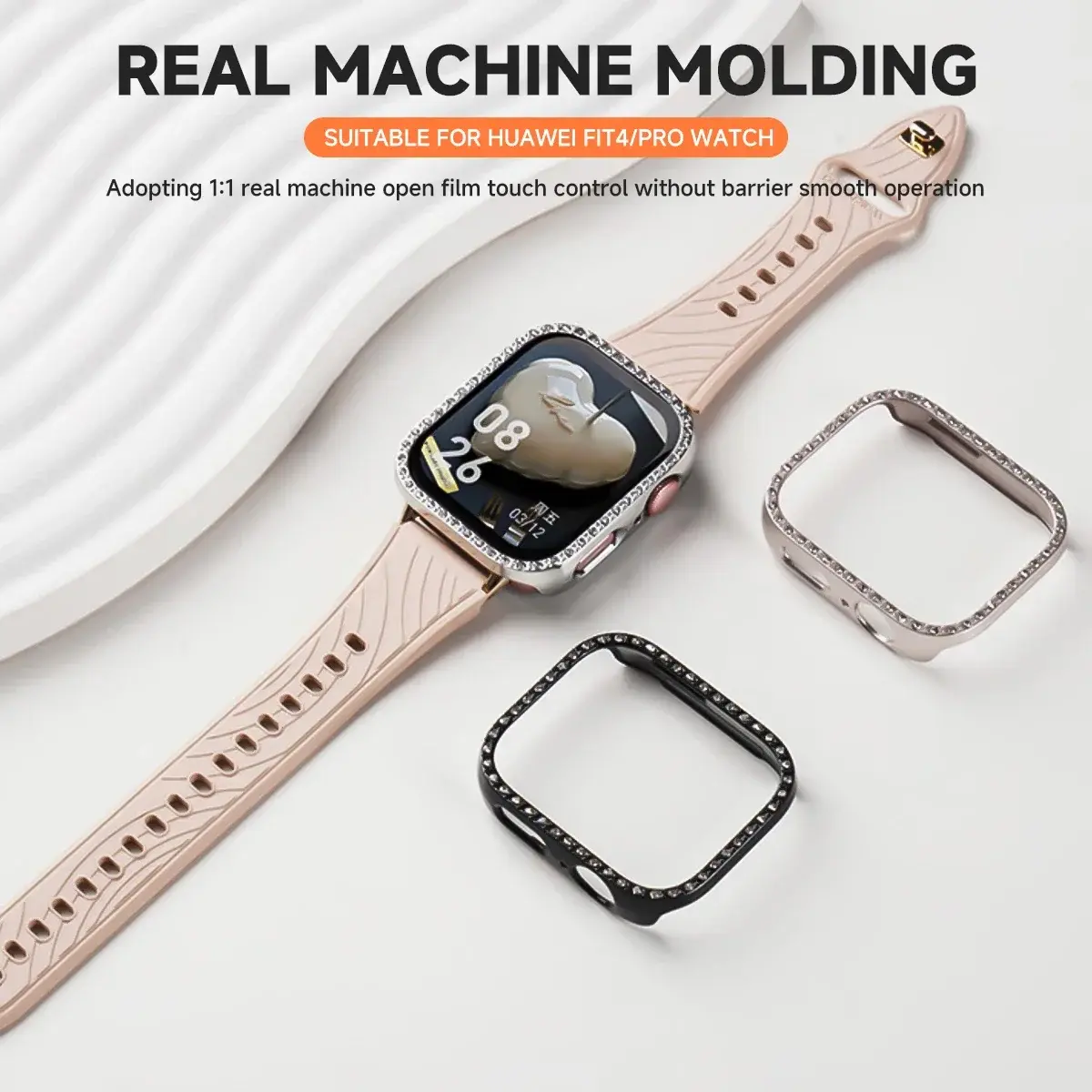 PC Hollowed Case for Huawei Watch Fit 4Pro Bling Diamond Crystal Protective Cover for Huawei Watch Fit 4 Watch Accessories 2025