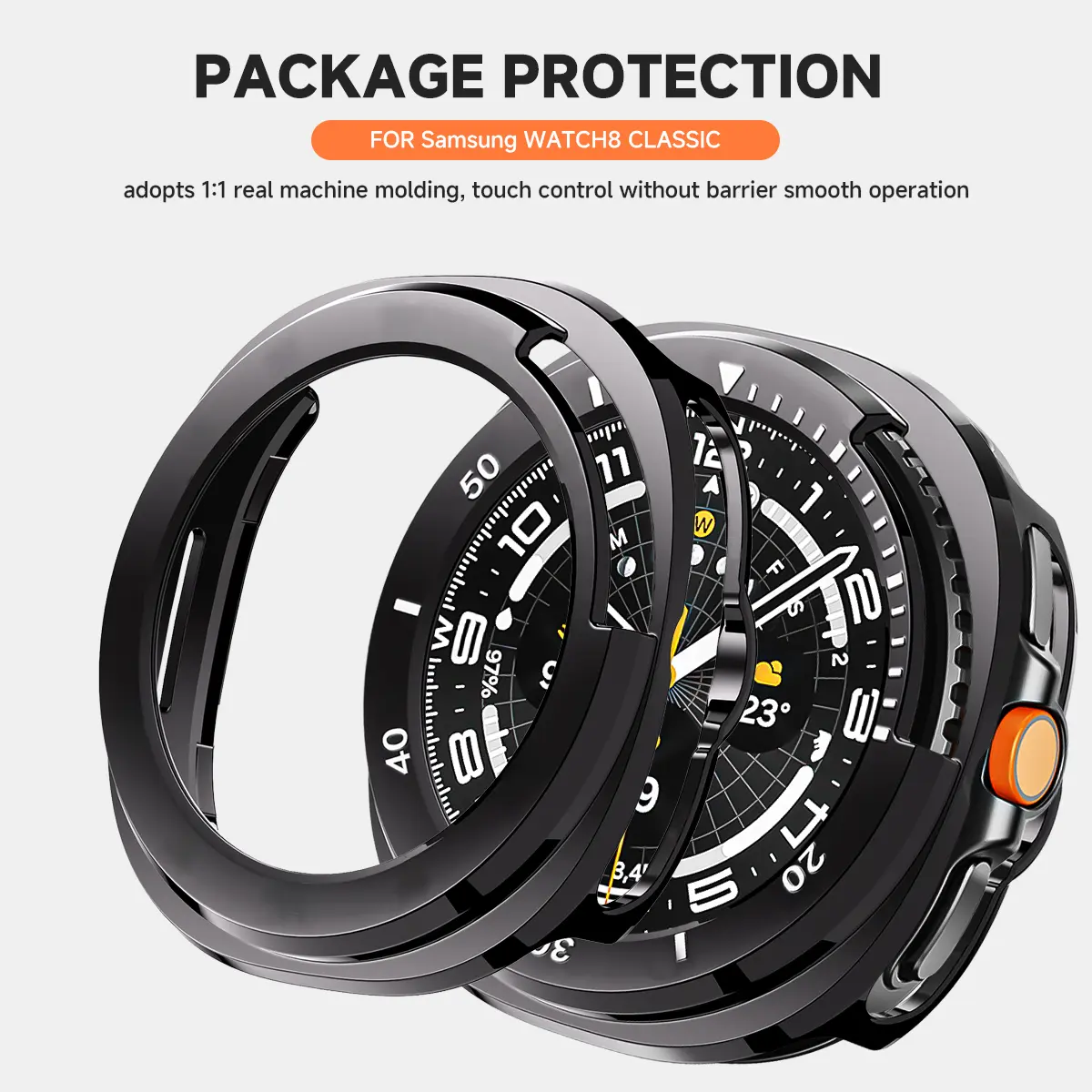 Protective Case For Samsung Galaxy Watch 8 Classic 46mm Hard PC Bumper No Screen Film Galaxy Watch 8 Classic Cover Accessories
