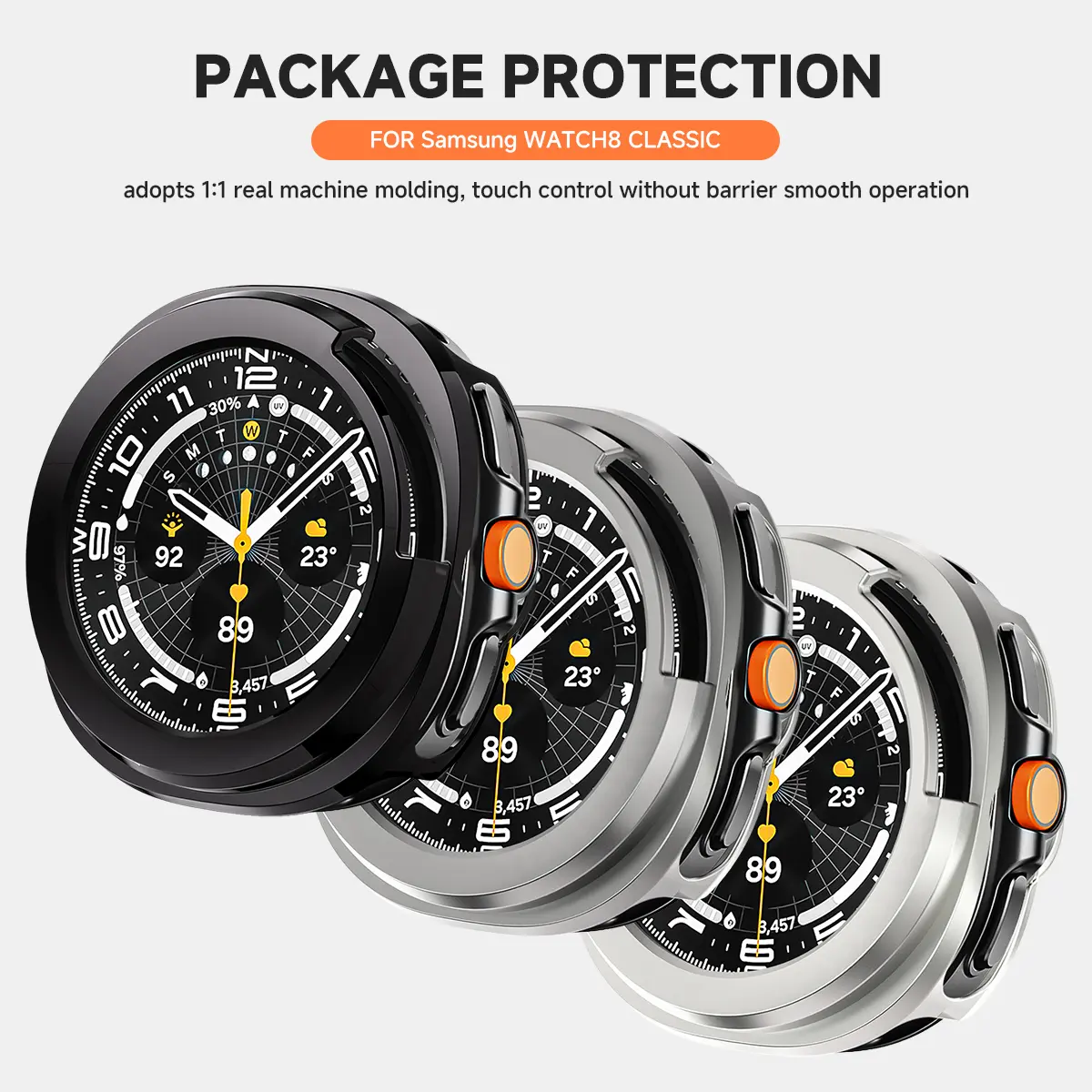 Protective Case For Samsung Galaxy Watch 8 Classic 46mm Hard PC Bumper No Screen Film Galaxy Watch 8 Classic Cover Accessories