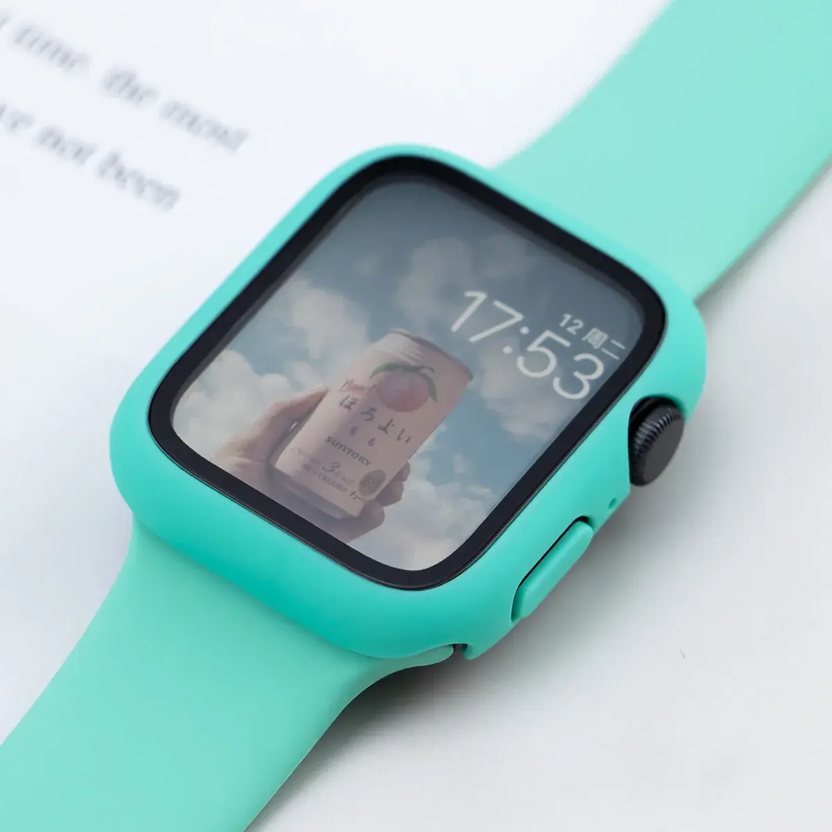 Case+Strap for Apple Watch 45mm 41mm 42mm 44mm 40 38mm Silicone Strap PC Case Glass Cover for Iwatch Series 9 8 7 6 SE 5 4 3 2 1