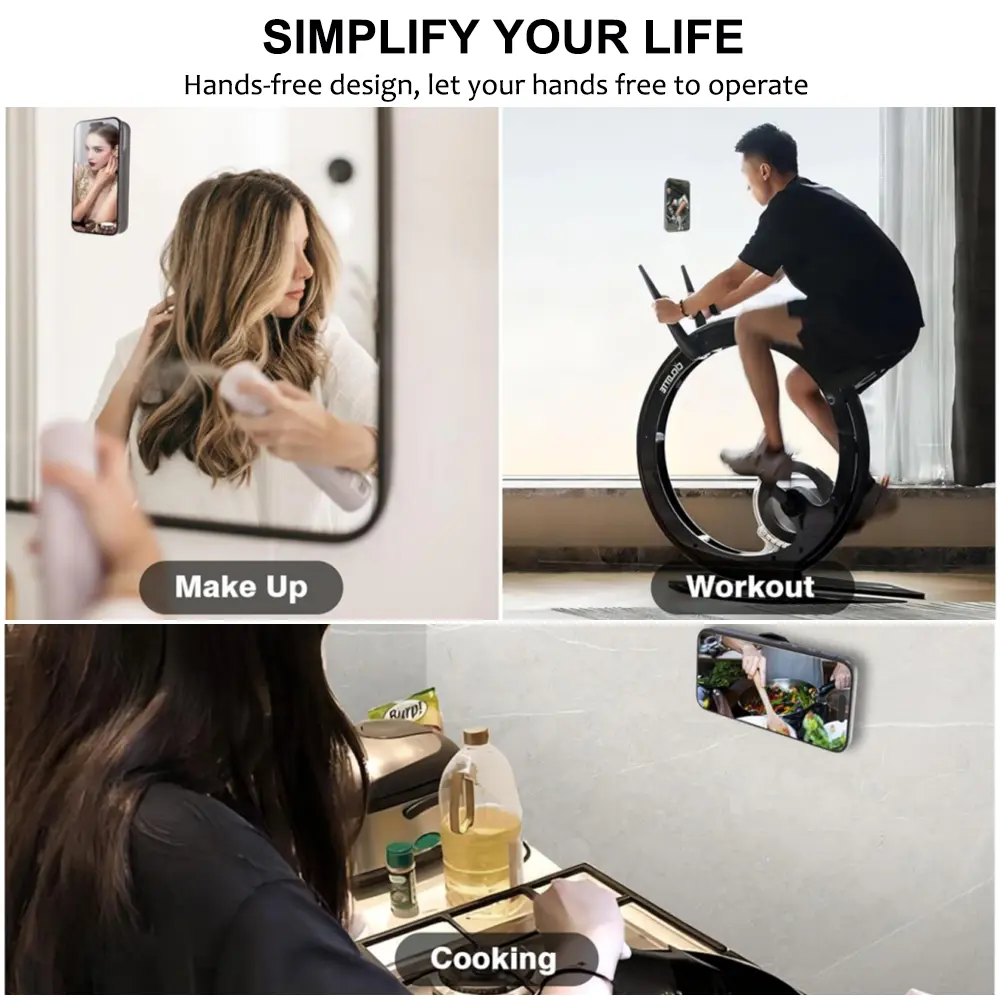 Grippopso Universal Magnetic Suction Cup Phone Holder Mirror Shower Silicone Suction Phone Case Grip Stand Holder For iPhone