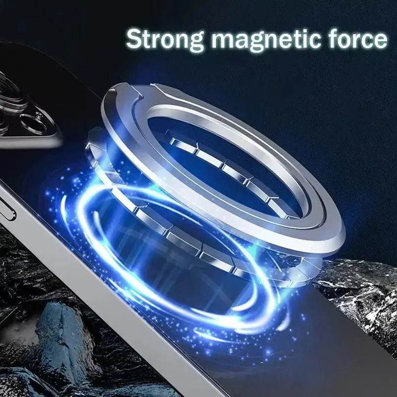 Magnetic Cell Phone Ring Holder Compatible with iPhone 12 13 14 15 16 Series Removable Cell Phone Grip Kickstand