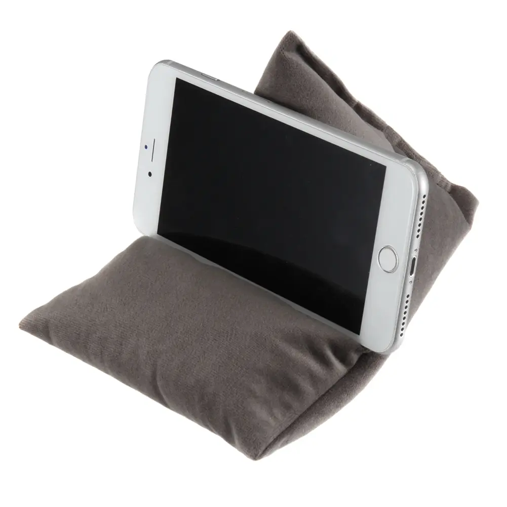 Triangle Velvet Pillows Phone Holder Durable Non-slip Phone Rack for  for Most Smartphones