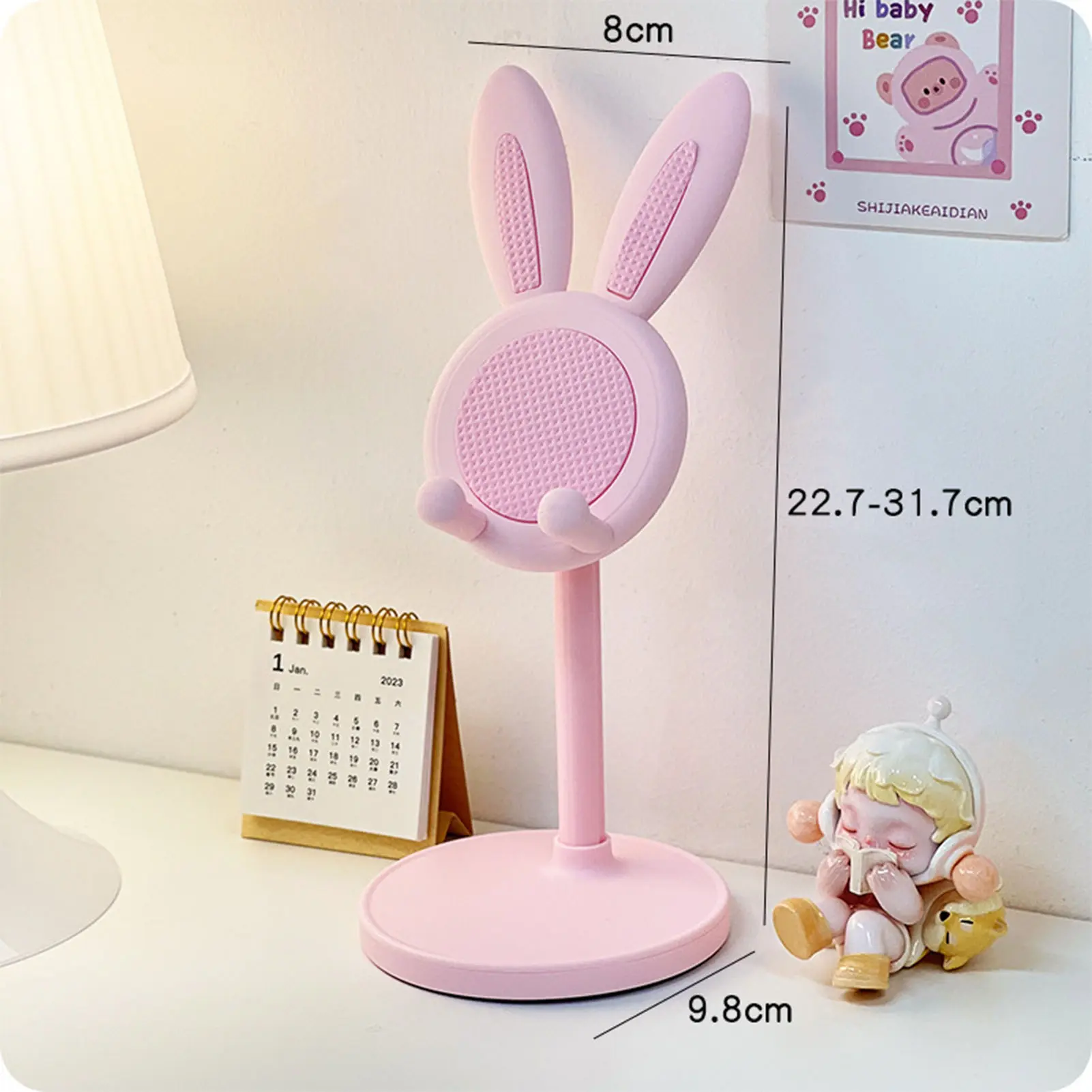 Cute Rabbit Phone Stand Holder Thick Desktop Holder for Phone Adjustable Height Phone Stand for Christmas Thanksgiving Gift