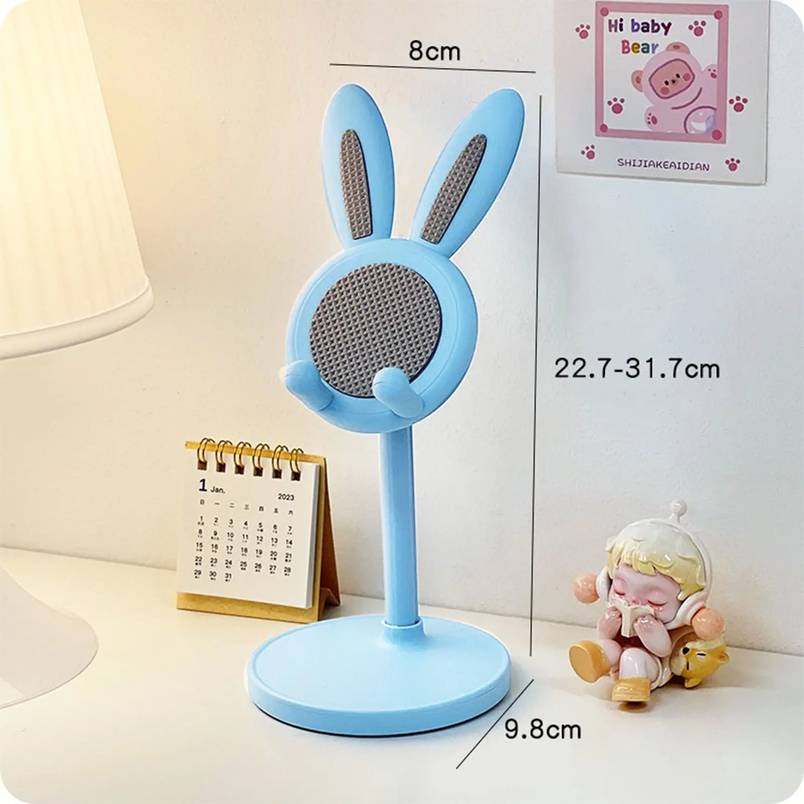 Cute Rabbit Phone Stand Holder Thick Desktop Holder for Phone Adjustable Height Phone Stand for Christmas Thanksgiving Gift
