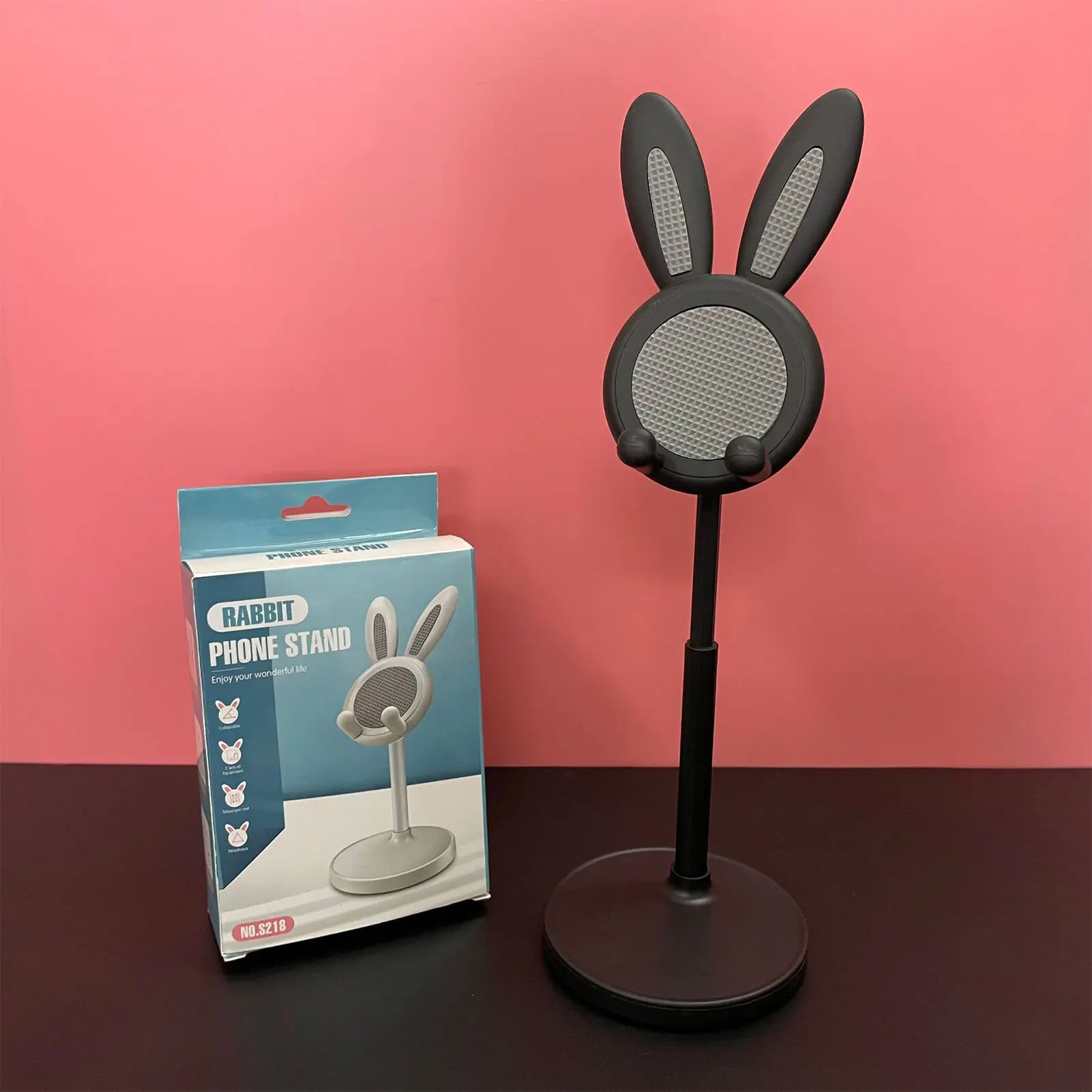 Cute Rabbit Phone Stand Holder Thick Desktop Holder for Phone Adjustable Height Phone Stand for Christmas Thanksgiving Gift