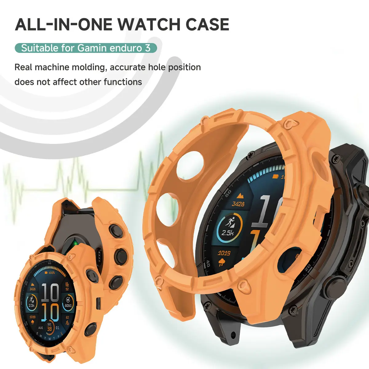 TPU Case For Garmin Enduro 3 Protector Samrt Watch Strap Shell Enduro3 Cover Bumper Silicone Skin Accessories