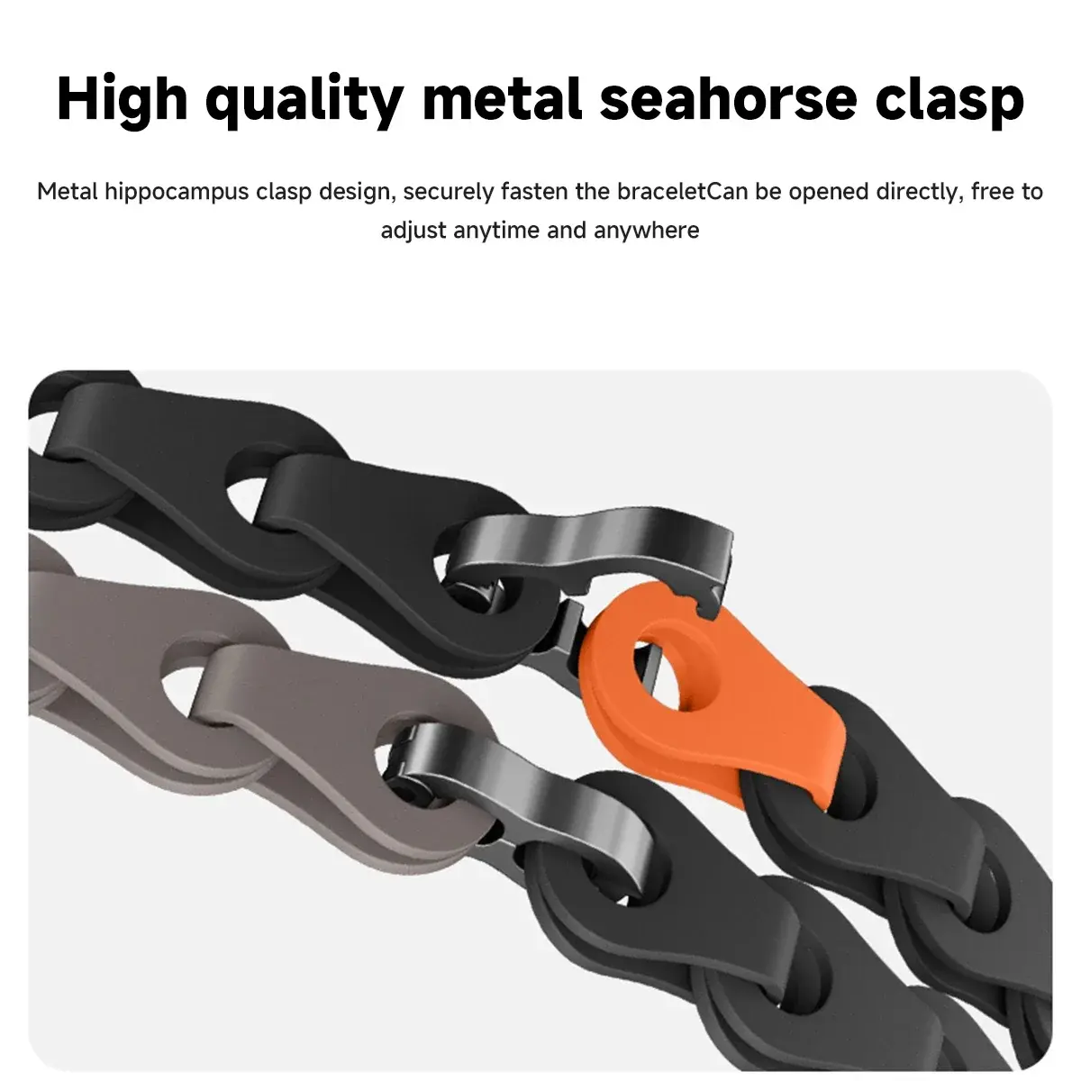 Silicone Chain Strap for Huawei Watch Fit 3 2 1 Wristband Bracelet Adjustable Bands for Huawei Fit 3 2 1 Replacement Accessories