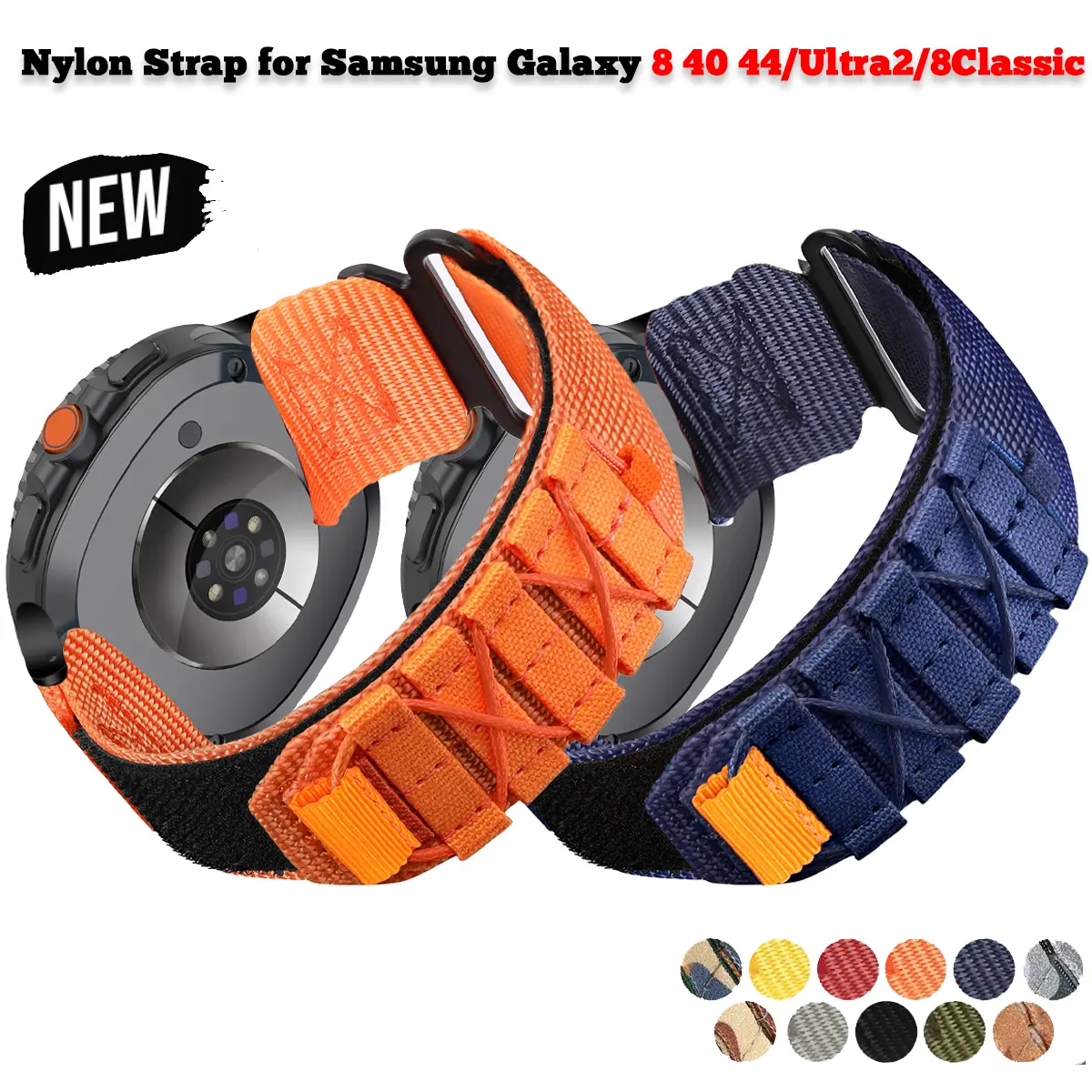 Nylon Travel Loop Band for Samsung Galaxy Watch 8 Ultra 2 Correa Sports Wrist Bracelet for Samsung Galaxy Ultra 47mm Accessories